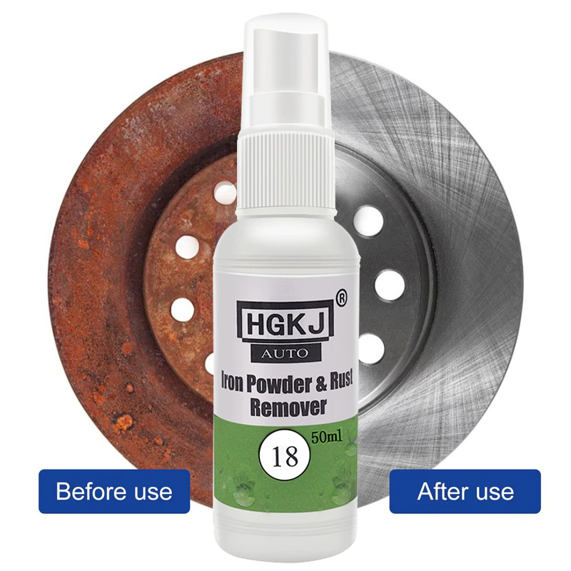 HGKJ 18, 50ml Zang Remover Rust Remover Spray for Bike, Cars, and All Spare Parts - Advanced Anti-Rust Formula, Fast-Acting Corrosion Removal for Steel, Chrome, and Aluminum Surfaces - Biodegradable, Non-Toxic Rust Dissolver Rust Coating